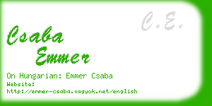 csaba emmer business card